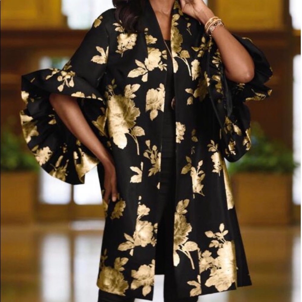 Studio EY Gold Rose Swing Jacket